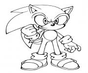Printable sonic is determinated coloring pages