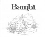 Printable free disney bambi 8592 coloring pages