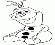 Printable Olaf friendliest snowman in Arendelle coloring pages