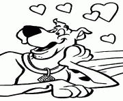 Printable scooby in love scooby doo 7670 coloring pages