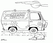 Printable the mystery machine scooby doo debb coloring pages