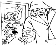 Printable shaggy say hi to zombie scooby doo 96c1 coloring pages
