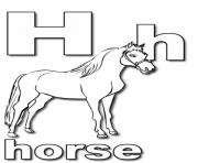 Printable horse alphabet s printablee6e4 coloring pages