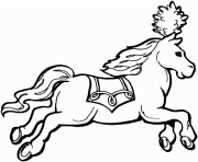 Printable circus easy horse se6e3 coloring pages