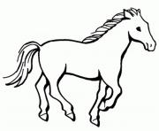 Printable simple horse s201b coloring pages