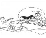 Printable aladdin s flying with horses0ea4 coloring pages