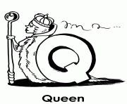 Printable q for queen alphabet s72b8 coloring pages