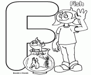 Printable brendas friend is fish alphabet s free015a coloring pages