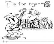 Printable alphabet  t for tiger7389 coloring pages