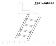 Printable alphabet s free l for ladderedde coloring pages