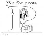 Printable pirate free alphabet s7cf3 coloring pages