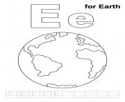 Printable alphabet s free e for earth7995 coloring pages