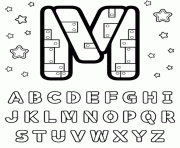Printable m free alphabet s8154 coloring pages