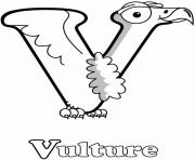 Printable alphabet s vulture1ef8 coloring pages