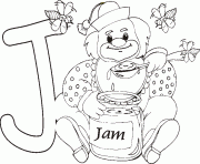 Printable jam alphabet f8d9 coloring pages