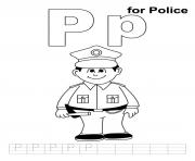 Printable police free alphabet s23c3 coloring pages