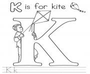 Printable alphabet s free kids play kite7b45 coloring pages