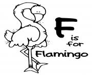 Printable flamingo free alphabet s30ff coloring pages