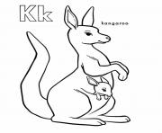 Printable kangaroo alphabet s free1ca9 coloring pages