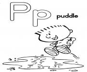 Printable puddle free alphabet s04cd coloring pages