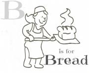Printable alphabet s b is for breadfe57 coloring pages