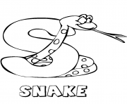 Printable snake alphabet 7a4c coloring pages