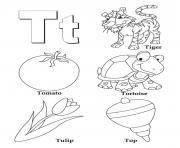 Printable words of t alphabet da4f coloring pages