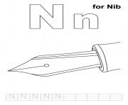 Printable ni for nib free alphabet s54eb coloring pages