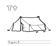 Printable alphabet  a tent53f3 coloring pages