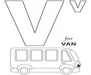 Printable van alphabet s347a coloring pages