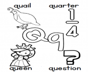 Printable word q alphabet sea52 coloring pages
