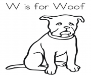 Printable woof free alphabet s2368 coloring pages