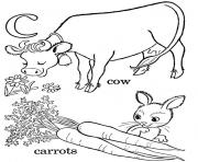 Printable carrot and cow s alphabet c1bdf coloring pages