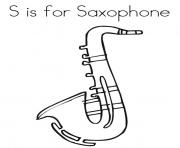 Printable saxophone alphabet 688d coloring pages