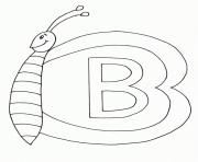 Printable butterfly b alphabet s282e coloring pages
