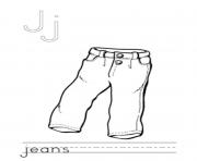 Printable j for jeans alphabet f87c coloring pages
