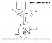 Printable unicycle alphabet s free60dc coloring pages