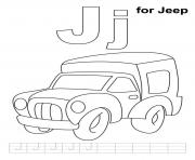 Printable alphabet  j for jeepa9c0 coloring pages