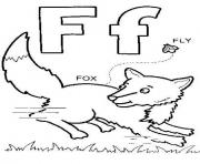 Printable fox and fly free alphabet scbf0 coloring pages