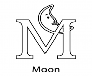Printable m for moon free alphabet s7c78 coloring pages