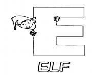 Printable elf alphabet s free578e coloring pages