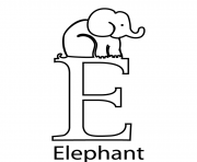 Printable e for elephant alphabet s freed801 coloring pages