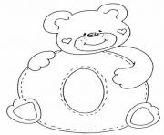 Printable cute bear in o alphabet s2865 coloring pages