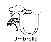 Printable umbrella alphabet s free3494 coloring pages