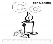 Printable c for candle s alphabet3958 coloring pages