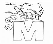 Printable free alphabet s m for marbles496b coloring pages
