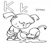 Printable kittens alphabet s freec89d coloring pages
