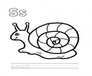 Printable snail alphabet f57e coloring pages