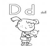 Printable d is for doll printable alphabet s free95a3 coloring pages