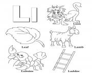 Printable alphabet s free words of lb9e1 coloring pages